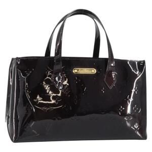 LOUIS VUITTON Monogram Vernis Wilshire PM Hand Bag Amarante M93641 Auth 158237